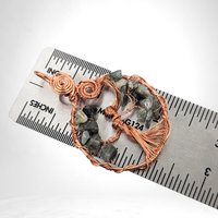 Handmade Copper Wire Tree of Life Pendant with Green Hair Quartz | Nature Inspired Jewelry | Gift for Earth Lovers