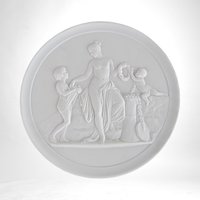 Vintage Royal Copenhagen Bisque Plaques | Set of 4 | Neoclassical Wall Decor |  White Porcelain Plaques |  Collectible Plates