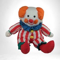 Vintage Plush Clown with Stripes (16")