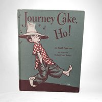 1953 Journey Cake, Ho! by Ruth Sawyer, Illustrated by Robert McCloskey - Vintage Children's Book - Hardcover Book - Mid-Century Kids Book