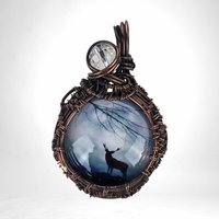 Copper Wire Wrapped Moose Pendant | Handmade Artisan Jewelry | Nature-Inspired Necklace | Unique Gift for Wildlife Lovers