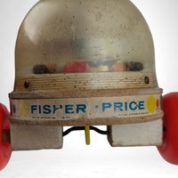 Vintage Fisher-Price Corn Popper Push Toy, 1960s Classic Baby Toy, Retro Playroom Decor, Gift for Collector