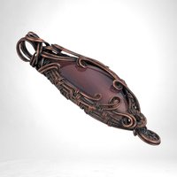 Handmade Wire Wrapped Copper Labradorite Pendant | Unique Gemstone Jewelry | Artisan Crafted Necklace | Bohemian Style Accessory