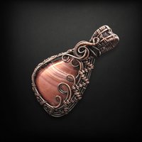 Unique Mookaite Jasper Pendant | Copper Wire Wrapped | Earthy Elegance | Gift Idea