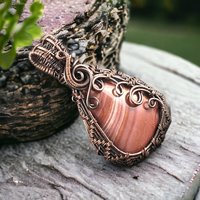 Unique Mookaite Jasper Pendant | Copper Wire Wrapped | Earthy Elegance | Gift Idea