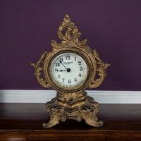 Antique New Haven Small Bronze Clock, Does Not Work