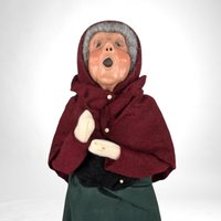 Rare 1989 Byers' Choice Caroler Figure with Stand - Christmas Decor & Collector's Item