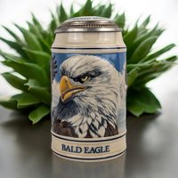 Vintage 1989 Budweiser Anheuser Busch Bald Eagle Stein | Collectible Beer Stein | Americana Decor