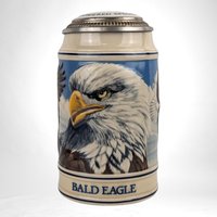 Vintage 1989 Budweiser Anheuser Busch Bald Eagle Stein | Collectible Beer Stein | Americana Decor
