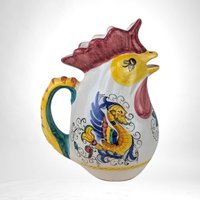 Vintage Italian Ceramic Rooster Pitcher/Creamer - William Sonoma, Farmhouse Kitchen Decor