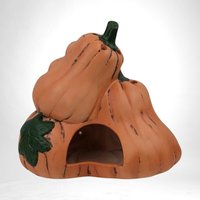 Vintage Ceramic Jack O' Lantern Pile Candle Holder | 5 1/2" Tall | Halloween Decor | Fall Centerpiece