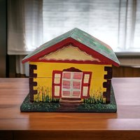 Hand Painted Wooden Treasure Box - Folk Art - Haitian Art - Signed Steph 2003 - Unique Gift - Decorative Storage - Keepsake Box