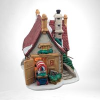 Vintage 1997 St. Nicholas Square Honeybee Florist Village House with Light - Christmas Decor