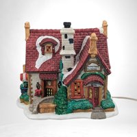 Vintage 1997 St. Nicholas Square Honeybee Florist Village House with Light - Christmas Decor