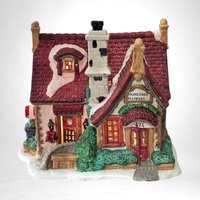 Vintage 1997 St. Nicholas Square Honeybee Florist Village House with Light - Christmas Decor