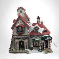 Vintage 2002 St. Nicholas Square Sprinkles Candy Factory Village House with Light - Christmas Decor
