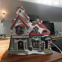 Vintage 2002 St. Nicholas Square Sprinkles Candy Factory Village House with Light - Christmas Decor