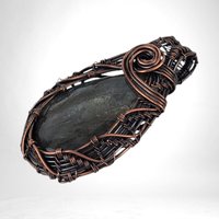Handmade Copper Wire Wrapped Labradorite Pendant | Unique Gift for Her | Oxidized Copper | Gemstone Pendant | Artisan Jewelry