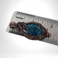 Handmade Copper Wire Wrapped Apatite Pendant | Unique Artisan Jewelry | Gift for Nature Lover
