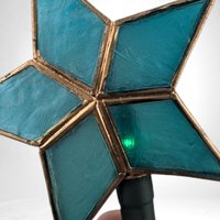 Set of 8 Vintage Star-Shaped Capiz Christmas Light Covers | Retro Holiday Decor | Unique Shell Ornament Covers for String Lights