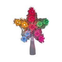Vintage 11-Light Star Tree Topper, Mid-Century Modern Christmas Decor, Atomic Starburst