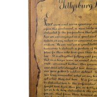 Vintage Gettysburg Address Wooden Plaque - Wall Hanging - American History Decor