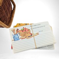 Vintage Avon Sweet Treats Recipe Basket with Cards | Retro Kitchen Decor | Gift for Bakers | Cottagecore Decor | 1990s Nostalgia