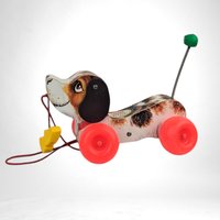 Vintage Pull Toy Dog - Charming Retro Playmate - Perfect for Collectors & Toddlers