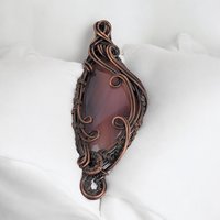 Handmade Wire Wrapped Copper Labradorite Pendant | Unique Gemstone Jewelry | Artisan Crafted Necklace | Bohemian Style Accessory