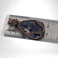 Handmade Copper Wire Wrapped Sodalite Pendant | Blue Gemstone Jewelry | Unique Gift | Boho