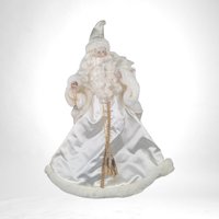 Vintage Father Christmas Musical Tree Topper, House of Lloyd, 18 1/2", Plays "Jingle Bells"