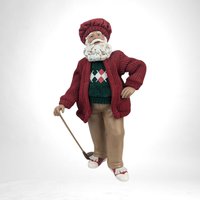 Vintage Possible Dreams Golfing Santa Figurine | Christmas Decor | Santa Claus Collectible | Golfer Gift