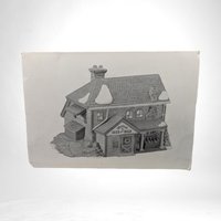 Vintage 1992 Dept 56 New England Village Bluebird Seed & Bulb | Light Up Building | Christmas Village Decor