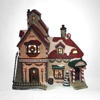 Vintage 2002 St. Nicholas Square Sprinkles Candy Factory Village House with Light - Christmas Decor
