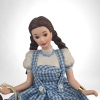 Vintage 1996 Enesco Barbie as Dorothy Music Box - Wizard of Oz, Ceramic Figurine, Collectible