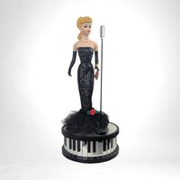 Vintage 1993 Blonde Barbie Solo in the Spotlight Musical Figurine | Ceramic | Plays "Unforgettable" | Numbered | Excellent Condition