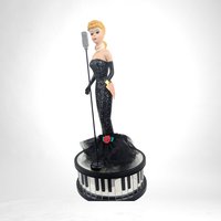 Vintage 1993 Blonde Barbie Solo in the Spotlight Musical Figurine | Ceramic | Plays "Unforgettable" | Numbered | Excellent Condition