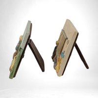 Vintage Set of 2 Small Classic Pooh Picture Frames | 3" Square