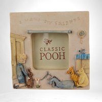 Vintage Set of 2 Small Classic Pooh Picture Frames | 3" Square