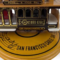 Vintage San Francisco Cable Car Music Box - Rotating Train, Collectible Souvenir, Home Decor, Gift for Travel Lovers, Powell and Hyde