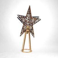 1995 Hallmark Shining Star Tree Topper | Vintage Christmas Decor | Miniature Tree Topper | Gold Star Ornament | Holiday Decor