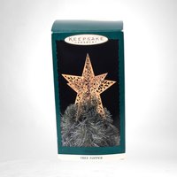 1995 Hallmark Shining Star Tree Topper | Vintage Christmas Decor | Miniature Tree Topper | Gold Star Ornament | Holiday Decor