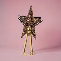 1995 Hallmark Shining Star Tree Topper | Vintage Christmas Decor | Miniature Tree Topper | Gold Star Ornament | Holiday Decor