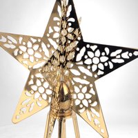 1995 Hallmark Shining Star Tree Topper | Vintage Christmas Decor | Miniature Tree Topper | Gold Star Ornament | Holiday Decor