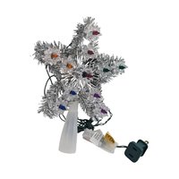 Vintage 11-Light Star Tree Topper, Mid-Century Modern Christmas Decor, Atomic Starburst