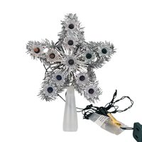 Vintage 11-Light Star Tree Topper, Mid-Century Modern Christmas Decor, Atomic Starburst