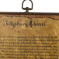 Vintage Gettysburg Address Wooden Plaque - Wall Hanging - American History Decor