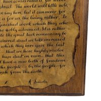 Vintage Gettysburg Address Wooden Plaque - Wall Hanging - American History Decor