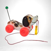 Vintage Pull Toy Dog - Charming Retro Playmate - Perfect for Collectors & Toddlers