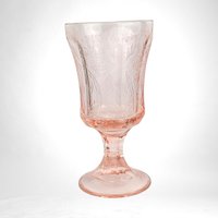 Set of 4 Vintage Indiana Glass Recollection Pink Water Goblets - Elegant Glassware - Table Setting